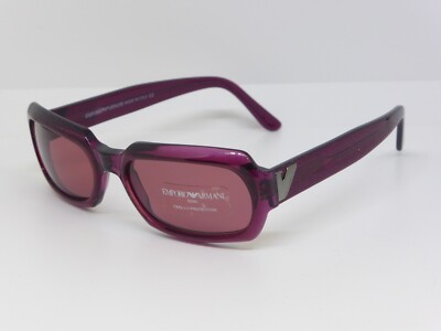 Vintage Emporio Armani 598-S 368 Crystal Violet mit violetten Gläsern Sonnenbrille