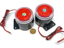 2 x  Continuous Sound Decibel Piezo Buzzer IC Alarm DC 12V 120db Black Red A12