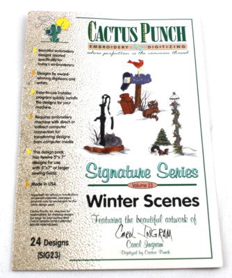 Cactus Punch Embroidery Designs Winter Scenes SIG23 Multiformat
