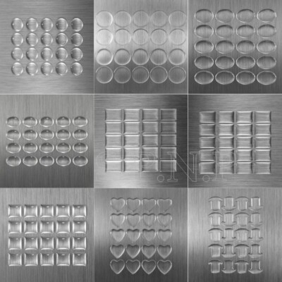 Kristallklare Epoxidharz gewölbte 3D Gel Aufkleber selbstklebend Cabochon alle Formen