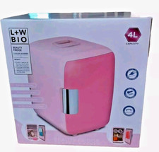 L+W Bio Mini Personal Pink Makeup Fridge 4L Cooler & Warmer Beauty Products NIB