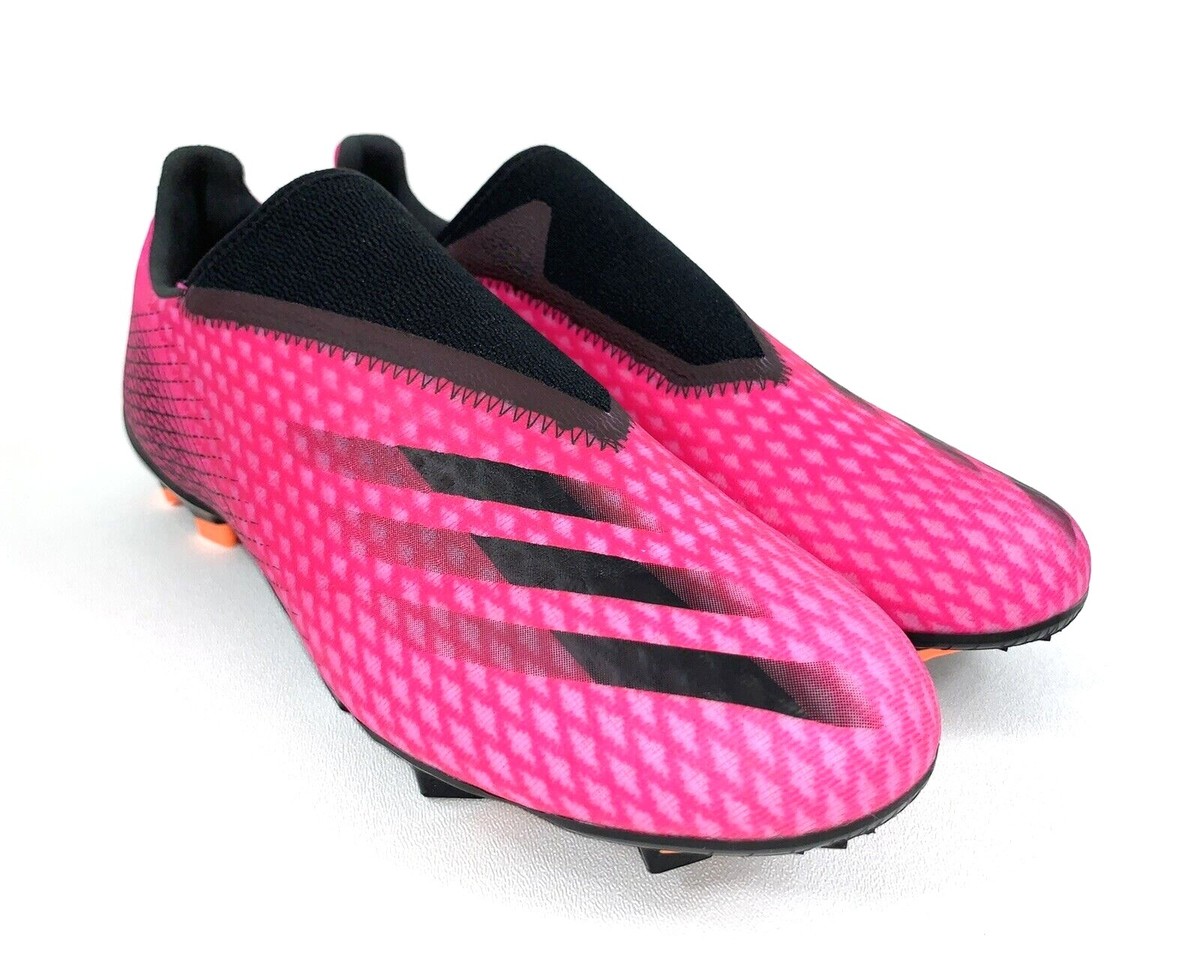 adidas X GHOSTED.3 FG Laceless Soccer Cleats Pink Black  display picture 3