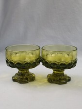 Tiffin Franciscan Madeira Olive Green Footed Sherbet / Champagne Glass — listing 6