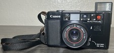 Canon AF35M Auto Focus 35mm Black Camera 38mm 1:28 Lens BATTERY TESTED ONLY