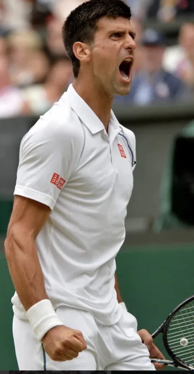 Uniqlo Novak Djokovic 2015 Wimbledon Homme Tennis Polo Neuf Taille M