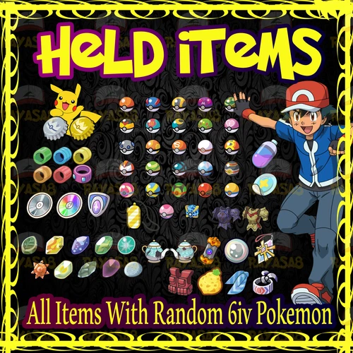 Pokemon ✨Sword & Shield Scarlet & Violet✨ Held 6IV All Items With Random BDSP