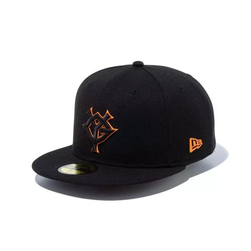 NEW ERA 59FIFTY Fitted Cap NPB Yomiuri Giants Black x Black / Orange Cap NEW - Picture 7 of 9