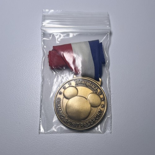 Vintage 1984 Disneyland Olympic Spirit Passport Medal w/ Ribbon RARE - Picture 2 of 6