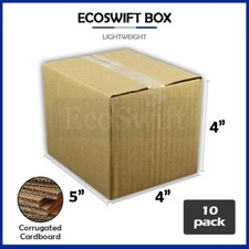 10 5x4x4 EcoSwift Cardboard Packing Moving Shipping Boxes Corrugated Box Cartons