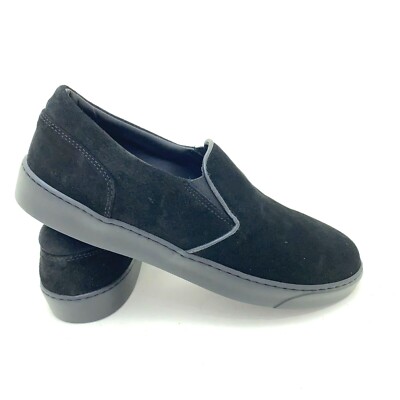 Moncler Black Suede Slip-On Loafers Auth MONCLER Meredith Navy Suede Slip On Sneaker Loafers  main image 3