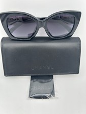 Chanel Sunglasses New 5519-A 622/S8 Polarized Black Gold Gray Heart 55 17 140