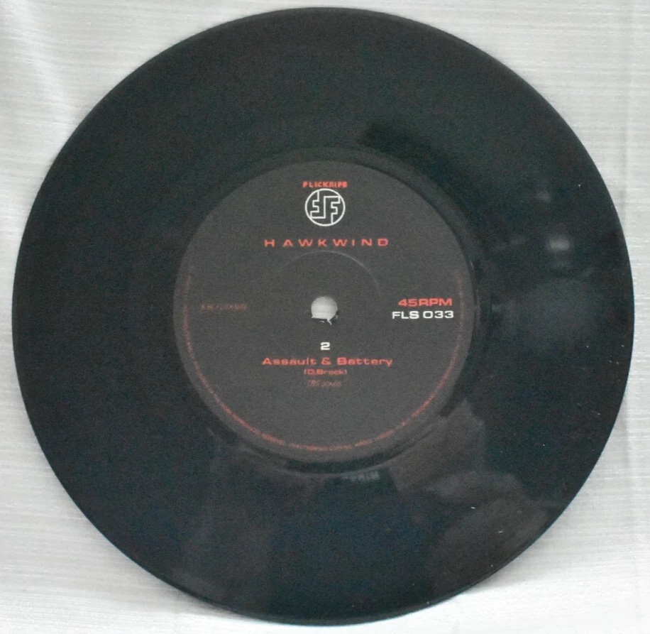 HAWKWIND - ZAROZINIA / ASSAULT & BATTERY - 7 IN VINYL - 1986 - OUT OF PRINT Foto 3 de 4