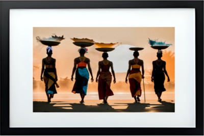 Afrikanisches Thema Abstrakt Giclée Fine Art Druck Wandbild Deko Leinwand Gemälde
