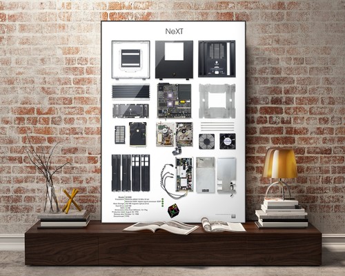 NeXT cube computer anatomy 50x70 cm - Zdjęcie 3 z 10