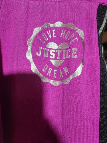 Girls Justice Pinkish/purple Sweatpants Size 10 - Picture 2 of 7