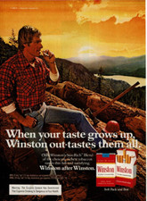 1980 Vintage Print Ad When your taste grows up Winston out-tastes them all Axe