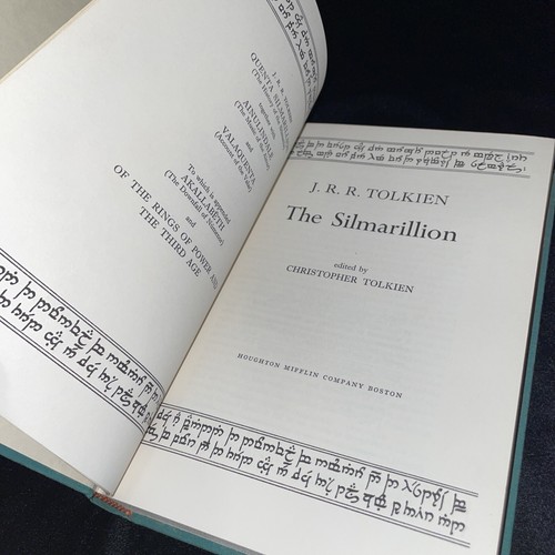 THE SILMARILLION by J. R. R. Tolkien, First American Edition w/Map 1977 Houghton - Picture 3 of 11