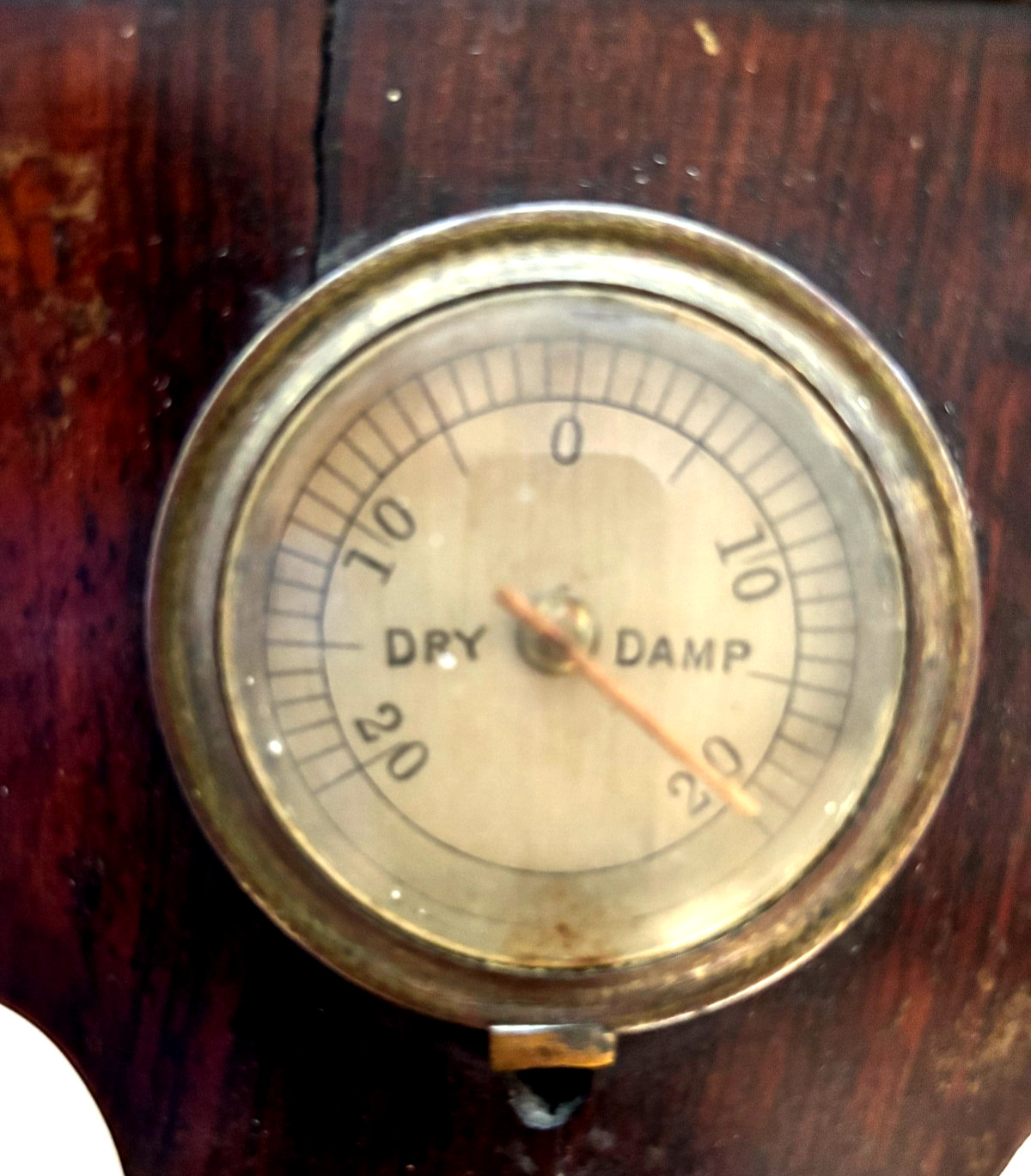 Antique F. Stoppani English Banjo Barometer & Thermometer Wall Weather Station