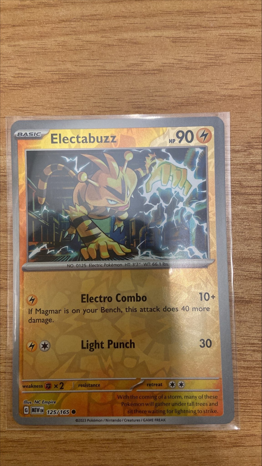 Electabuzz 125/165 Pokémon TCG Scarlet & Violet 151 Reverse Holo NM