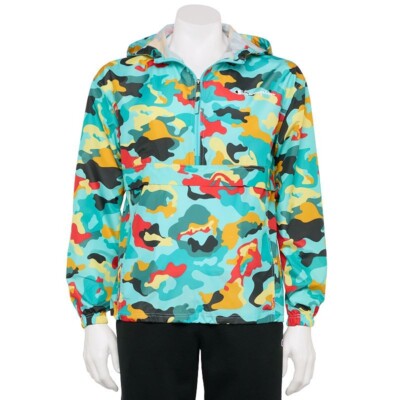 NEW Champion Men's Abstract Camo Stadium Rain Jacket 1/4 Zip - Size Medium 