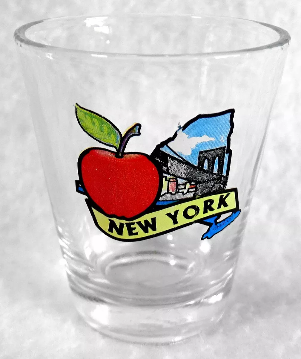 New York Shot Glass Big Apple Shooter 2-3/8and#034; Jigger eBay