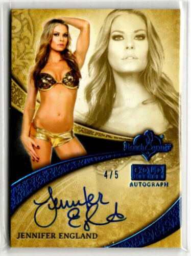 2013 Bench Warmer Gold Edition Blue Foil Jennifer England AUTO 4/5 - Picture 1 of 1
