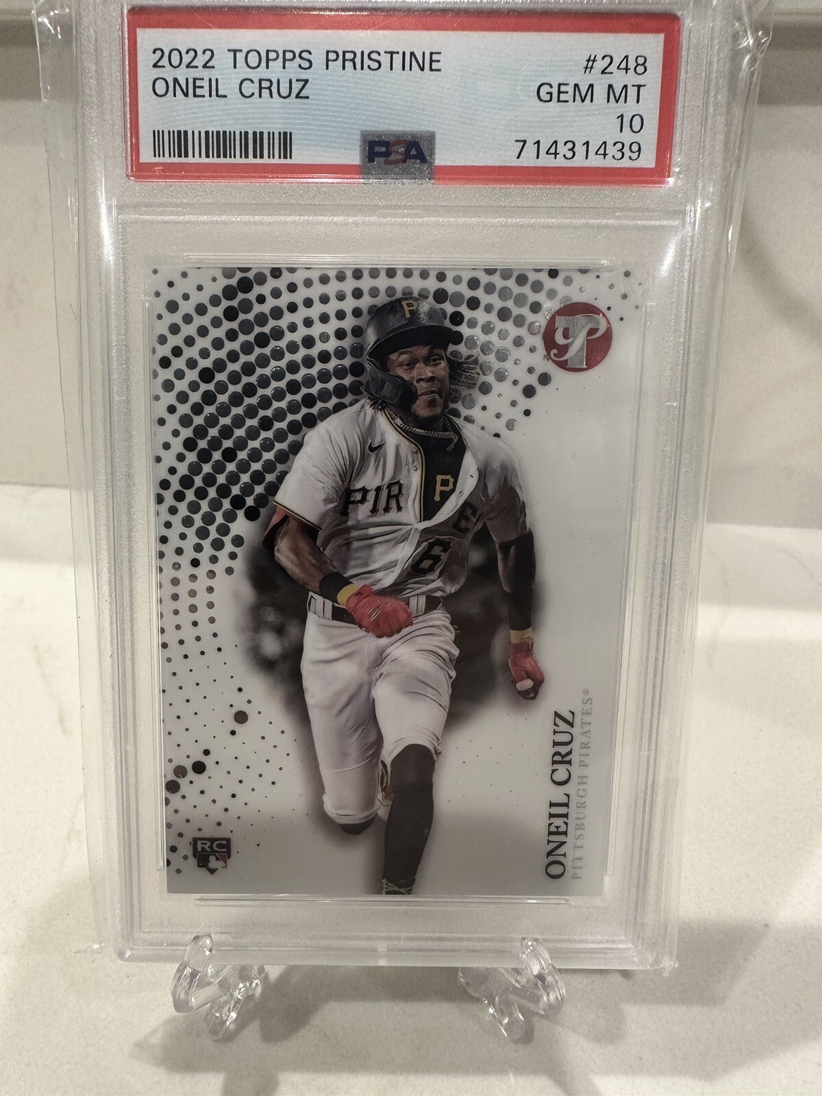 2022 Topps Pristine ONEIL CRUZ RC PSA 10 Gem Mint #248 Pittsburgh Pirates Rookie