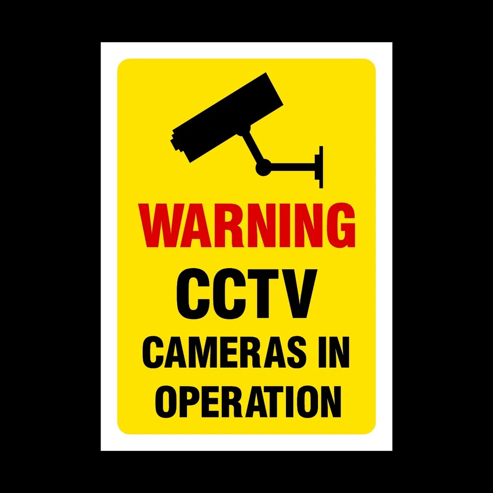 HEALTH&SAFETYDIRECT CCTV Cameras in Operation Plastic Sign, Metal or Sticker. Security (MISC31)