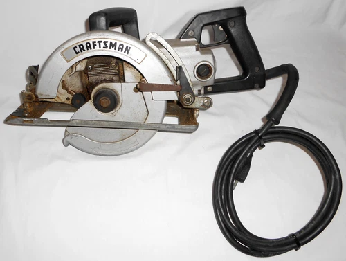 Vtg. Sears Craftsman Industrial 7 1/4" Worm Drive Corded Circular Saw 4300 RPM