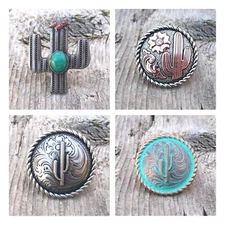 SLIDE Scarf Wild Rag Scarves Western Cowboy Cowgirl Buckaroo Concho cactus