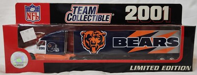 Team NFL 2001 Chicago Bears White Rose Semi Trailer Truck in box