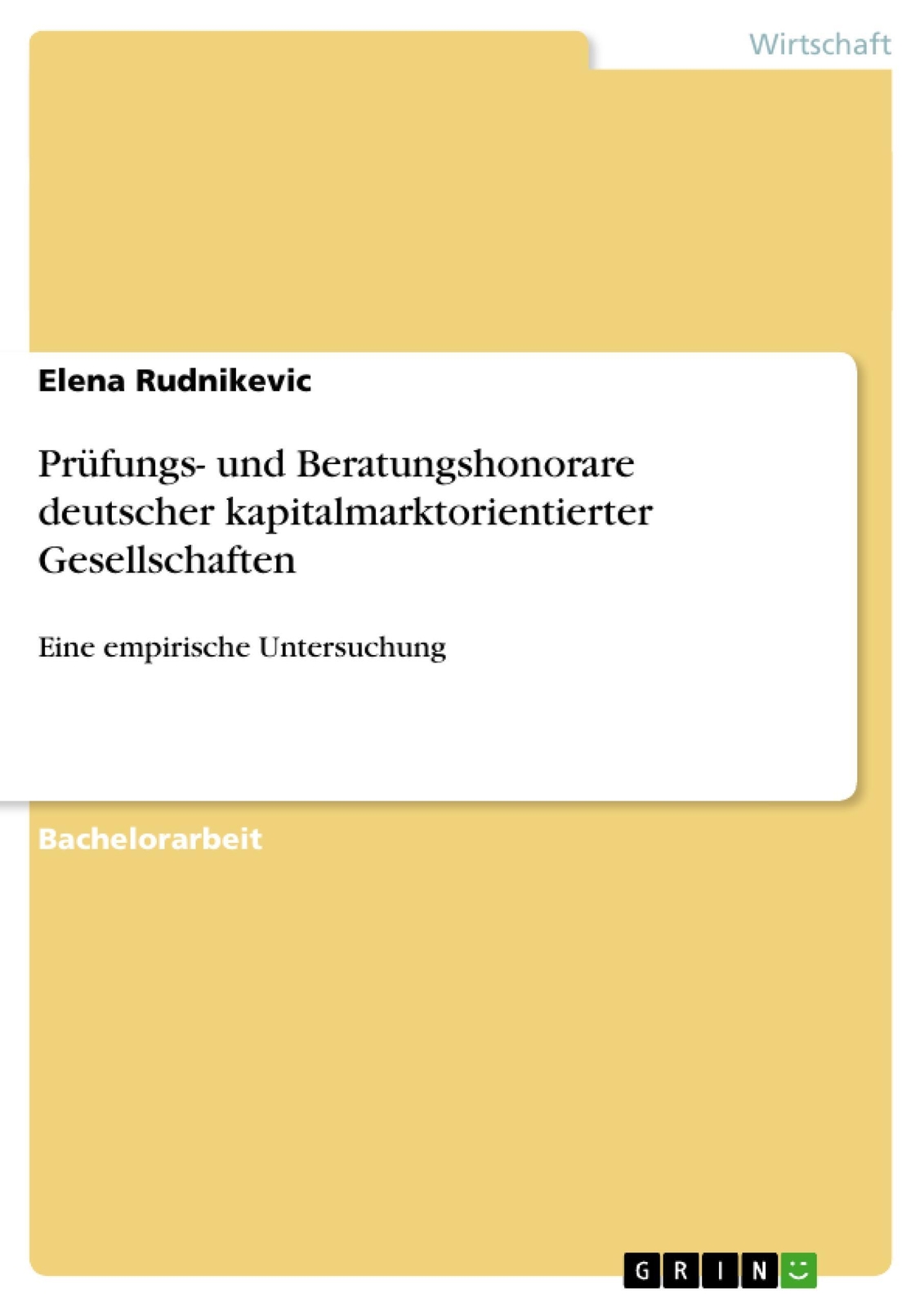 Elena Rudnikevic | Prüfungs- Und Beratungshonorare Deutscher...