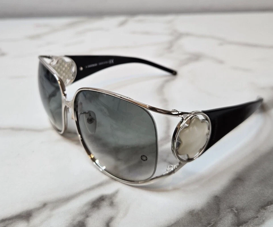 Gafas de sol cuadradas Montblanc MB 229S F90 59-15 135 grises negras degradadas para mujer Foto 2 de 4