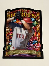 Juan Gonzalez 1998 Topps Gallery Of Heroes Beam Team Jumbo Insert Card Rangers🔥
