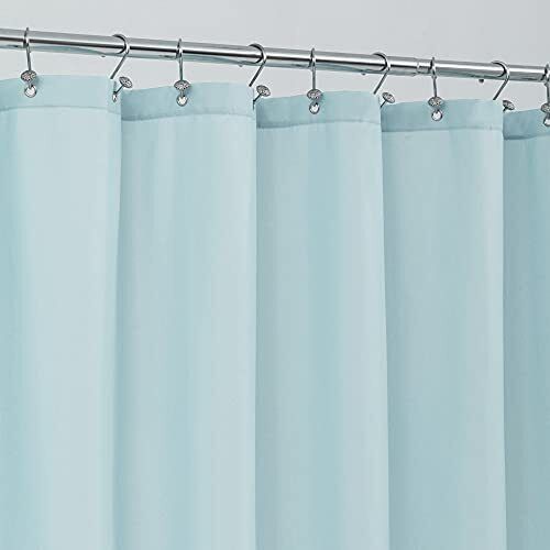 Long Fabric Shower Curtain Liner Waterproof 72" X 74" Soft & Lightweight Longer - Picture 1 of 7