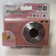 Vivitar PopSnap Digital Camera 44MP 1080HD 16x Zoom Pink 2.4in Screen VEC S124