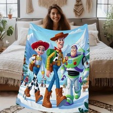 TOY STORY Disney Soft Fleece Childrens Cartoon Blanket Kids warm throw NEW
