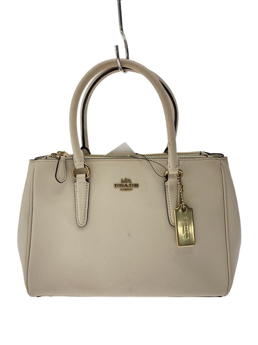 COACH Signature Leather Handbag CRM F44962 in Classic Black