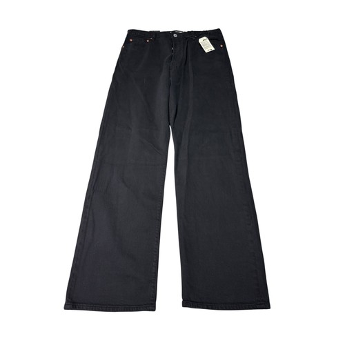 NWt Levi's Premium Big E Ribcage Straight High Rise Jeans Black Womens 32x32