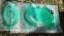1970,S French ARCOROC Emerald Poisson Fish Plate Plastic Set Of Four