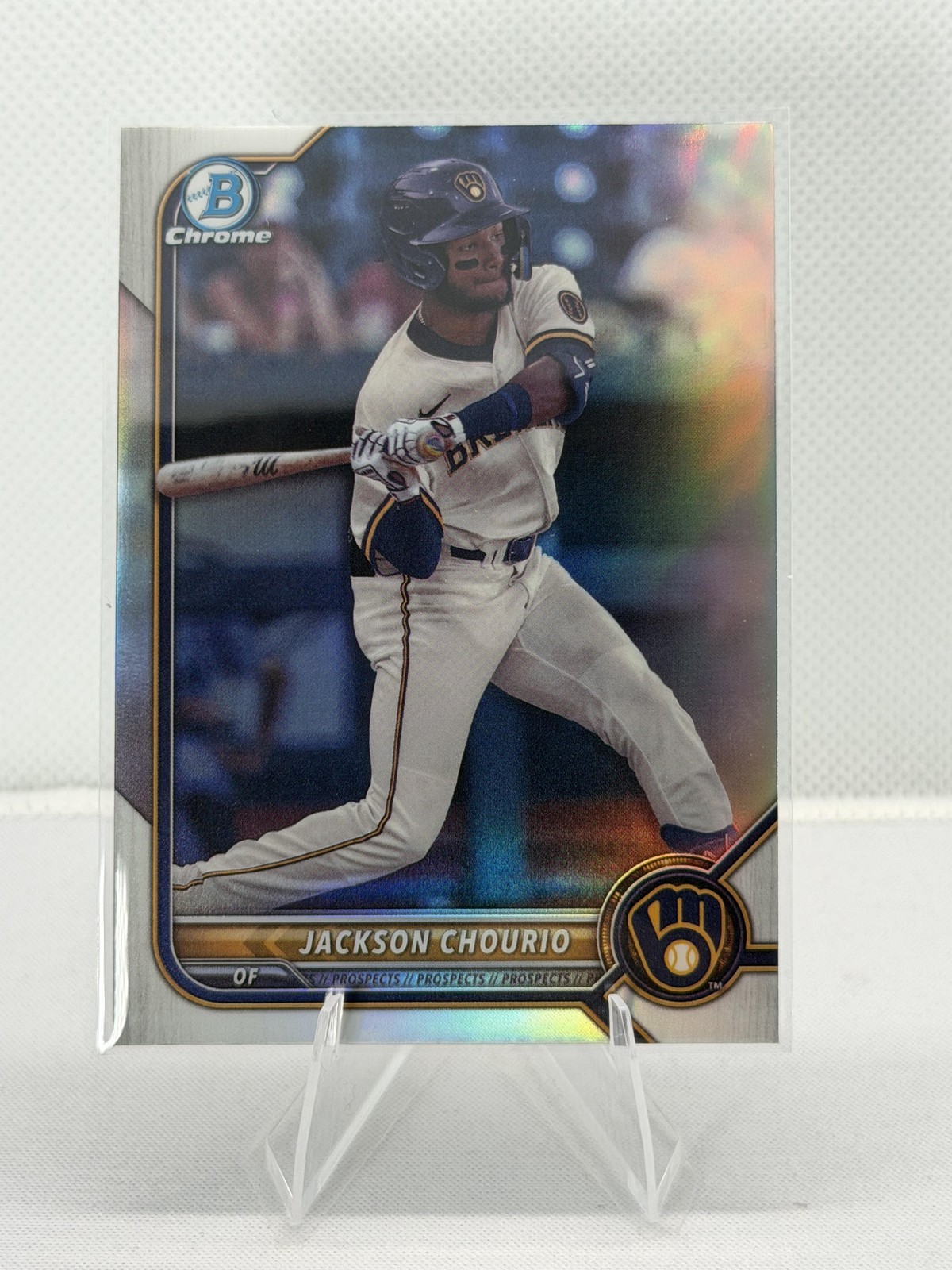 2022 Bowman Draft #BDC-115a Jackson Chourio Chrome Refractor