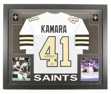 Alvin Kamara Signed Custom Framed New Orleans Saints Jersey Display (Beckett)