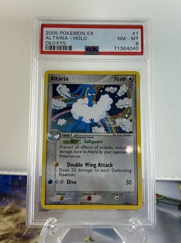 Pokémon TCG 2005 EX Deoxys Altaria 1/107 Holo PSA 8 Graded Nintendo