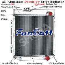 4 Row Aluminum Radiator For 1960-66 Ford Mustang Falconmercury Comet 2.4l3.3l