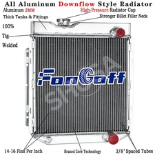 4 Row Aluminum Radiator For 1965-66 Ford Mustang/1960-65 Falcon Ranchero 4.3L