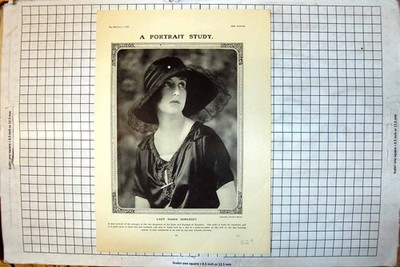 Antiker alter Druck Lady Diana Somerset Henley Fred May G Higginson G Rowe 1921