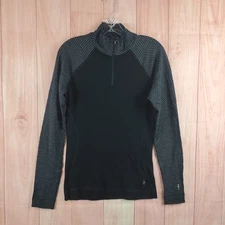 Smartwool Womens Classic Thermal Merino Base Layer 1/4 Zip Top Sz M NEW