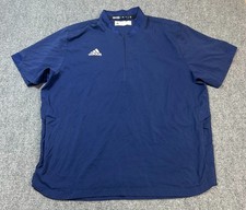 Adidas Baseball Cage Jacket Fielder's Choice 2.0 Mens XL Blue Short Sleeve