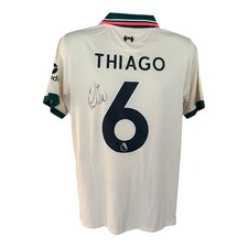 Thiago Alcantara hand signed 21/22 Away Shirt - Liverpool FC - COA