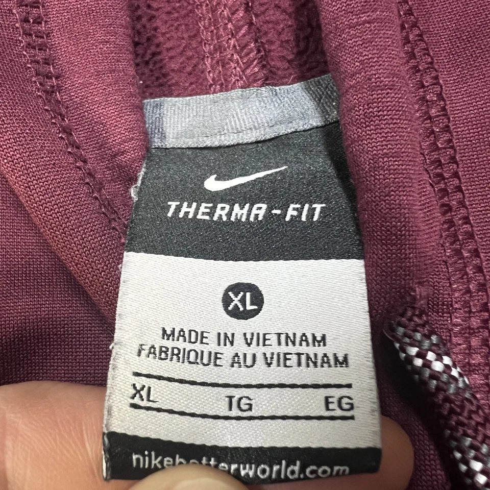 Nike Virginia Tech Hokies VT Sudadera con Capucha XL Ajuste Térmico Granate Pullover Sudadera Foto 4 de 4